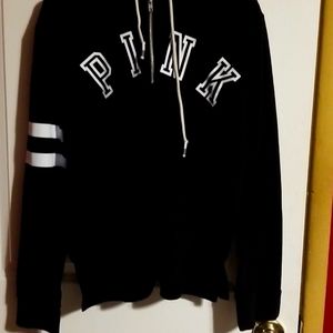 Pink VS zip up  hooded sweater